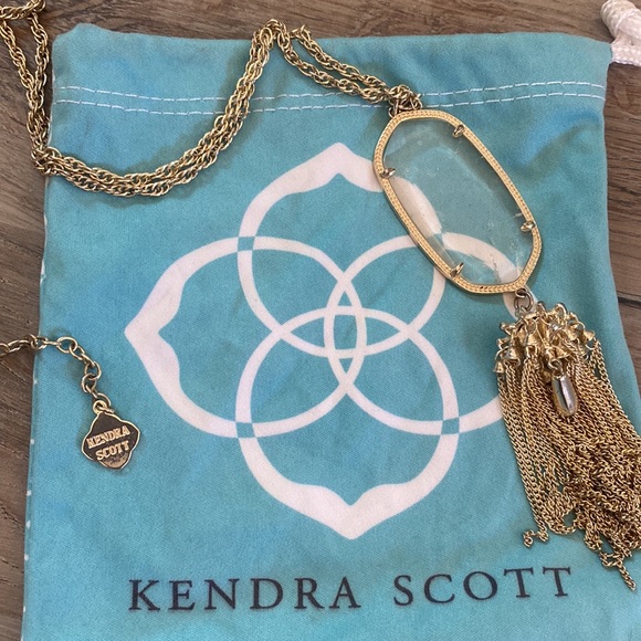 Rayne Necklace in Clear Crackled Stone - Picture 6 of 6